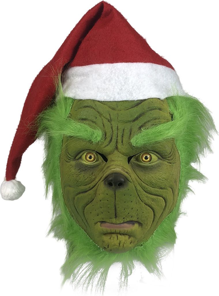 Grinch Maske Weihnachtliche Grüne Monster Maske Weihnachts Produktbild 
