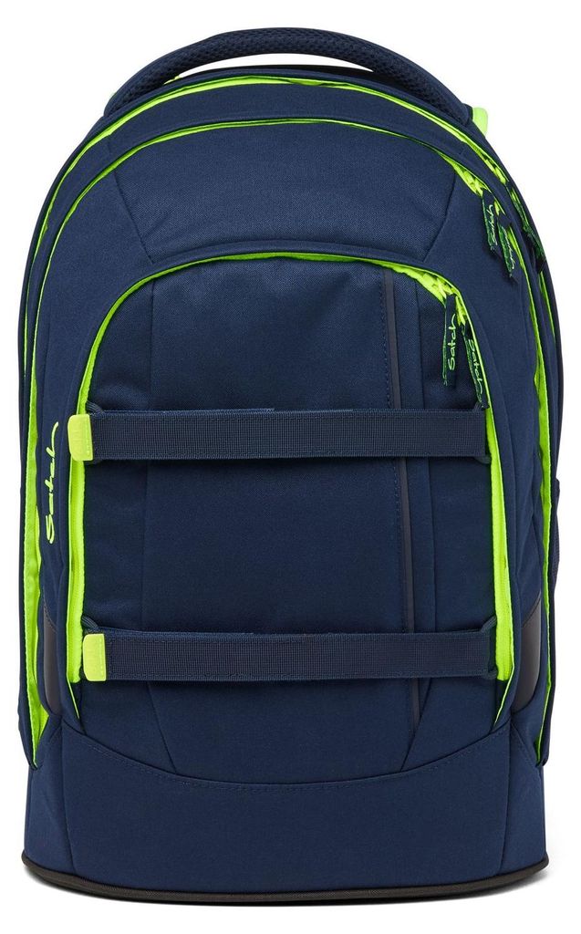 satch Schulrucksack Pack Toxic Yellow dunkelblau