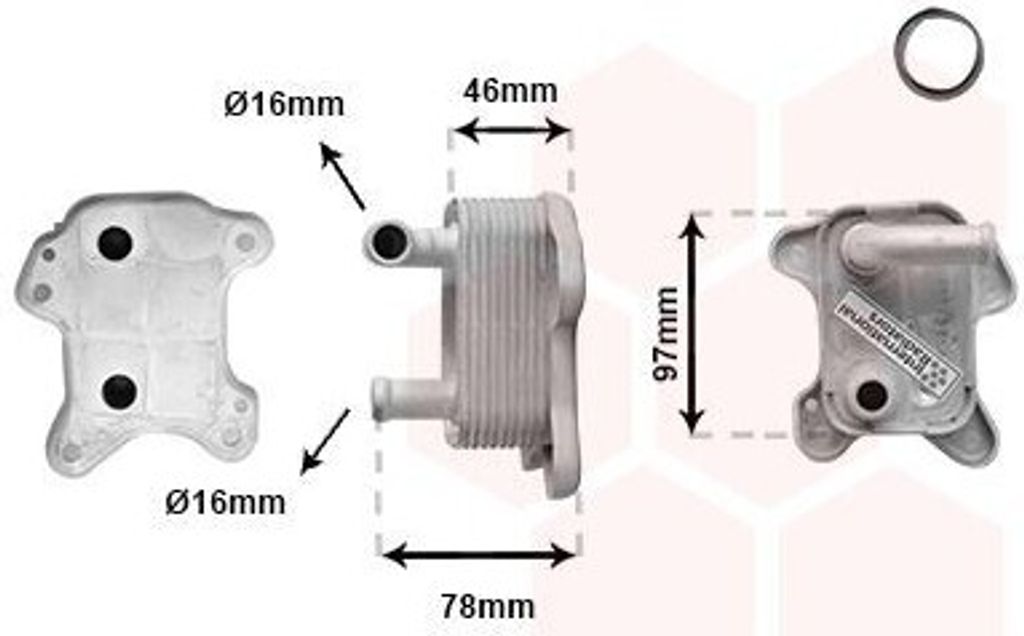 VAN WEZEL 37013719 - OE 97314815 Ölkühler für Astra G