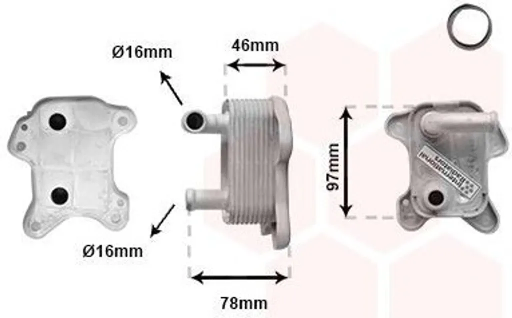 Refroidisseur d'huile moteur Van Wezel 37013719 en aluminium robuste