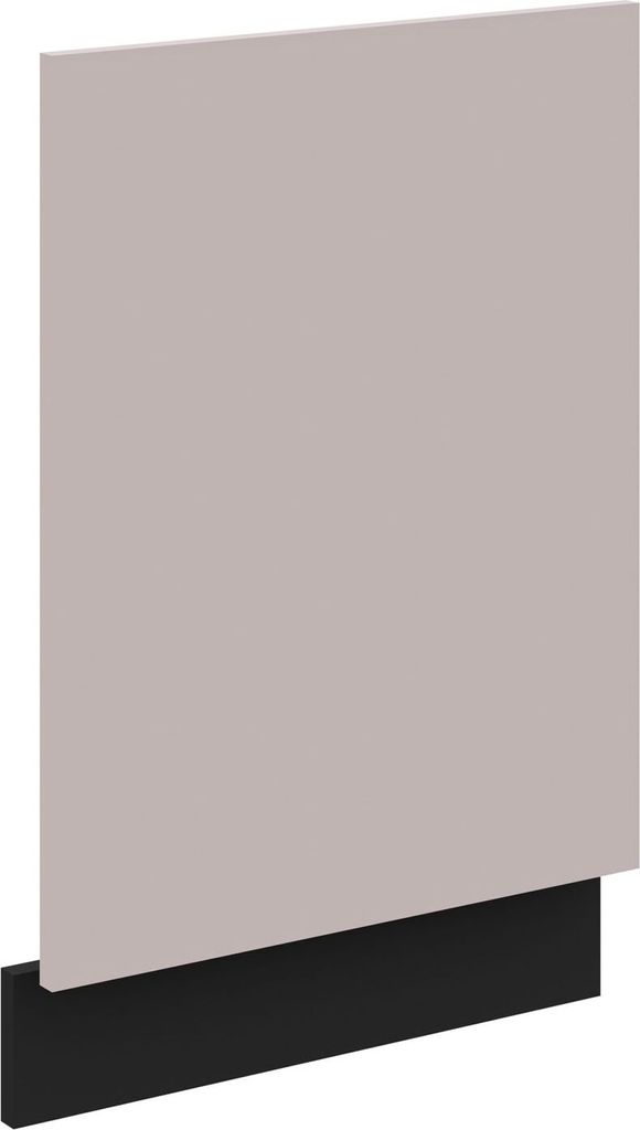 Frontblende für integrierten Geschirrspüler 45 cm Küche ARONA Kaschmir beige matt + Schwarz Küchenzeile Küchenblock Einbauküche
