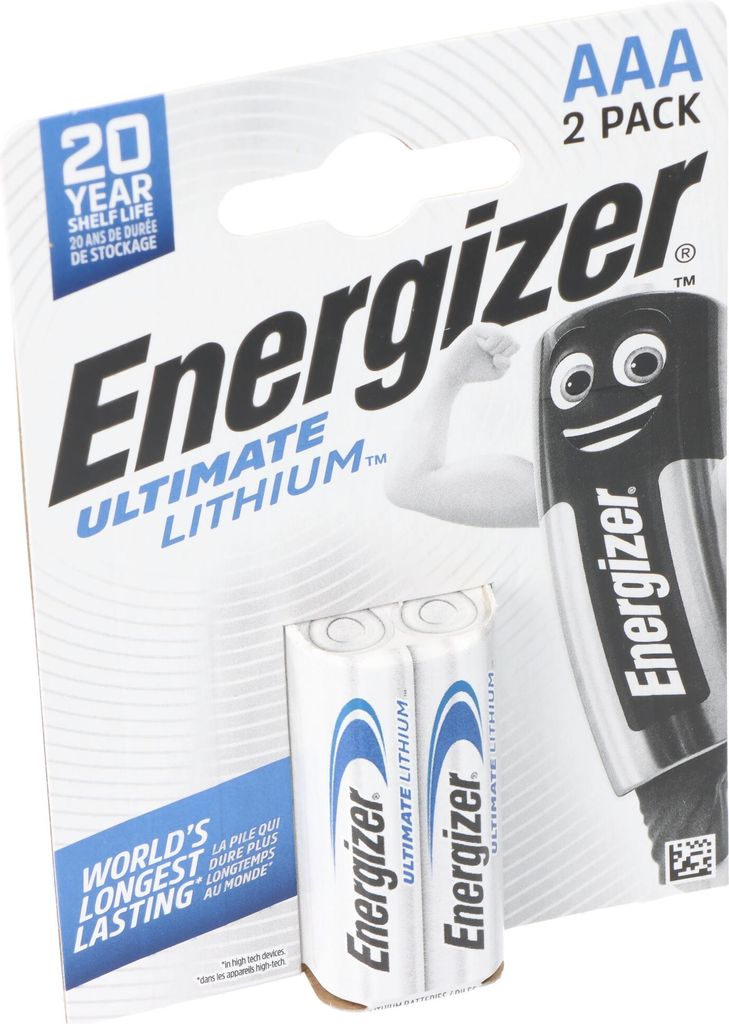 Energizer L92 Lithium Batterie AAA, FR03, 1,5 Volt 1260mAh 2er Blister
