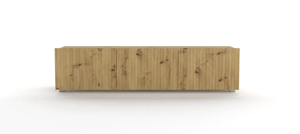 Meuble TV ALAIN 150 chêne artisan - Banc TV moderne scandinave 150 cm