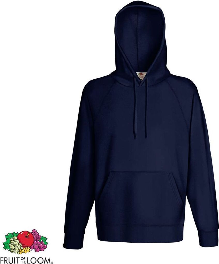 Fruit of the Loom Herren-Kapuzensweatshirt Hoodie Marineblau L