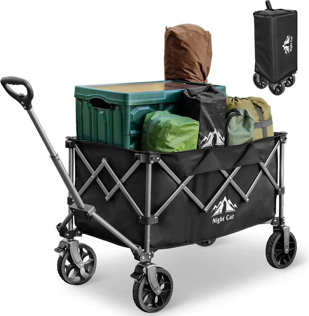 Simplifiez vos trajets avec ce chariot pliable pour plage et transport lourd