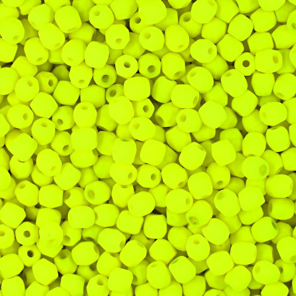 Polierte Perlen 3mm Neongelb - 60 Stück