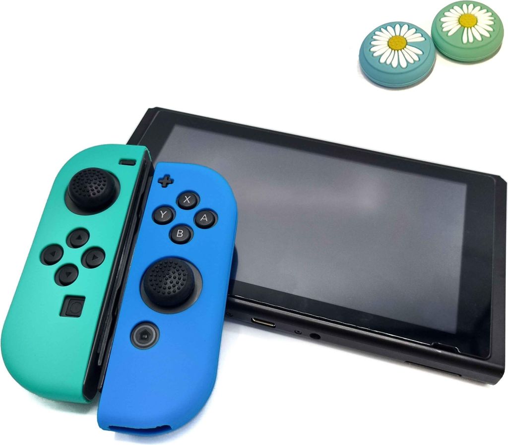 Thumbgrips - Hoesjes & Skins + Thumb Grips voor Nintendo Switch 1 - Performance Gaming Case - Soft Grip Covers - Anti-Slip Joy-Con Controller Acces...