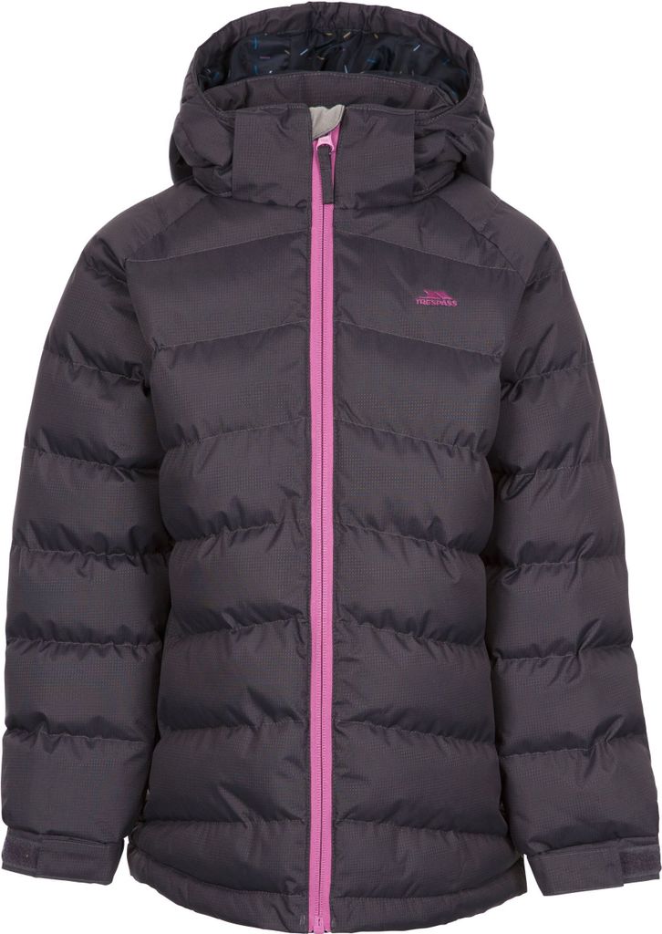 Trespass Kinder / Mädchen Steppjacke Amira mit Kapuze TP4780 (140) (Dunkelgrau)