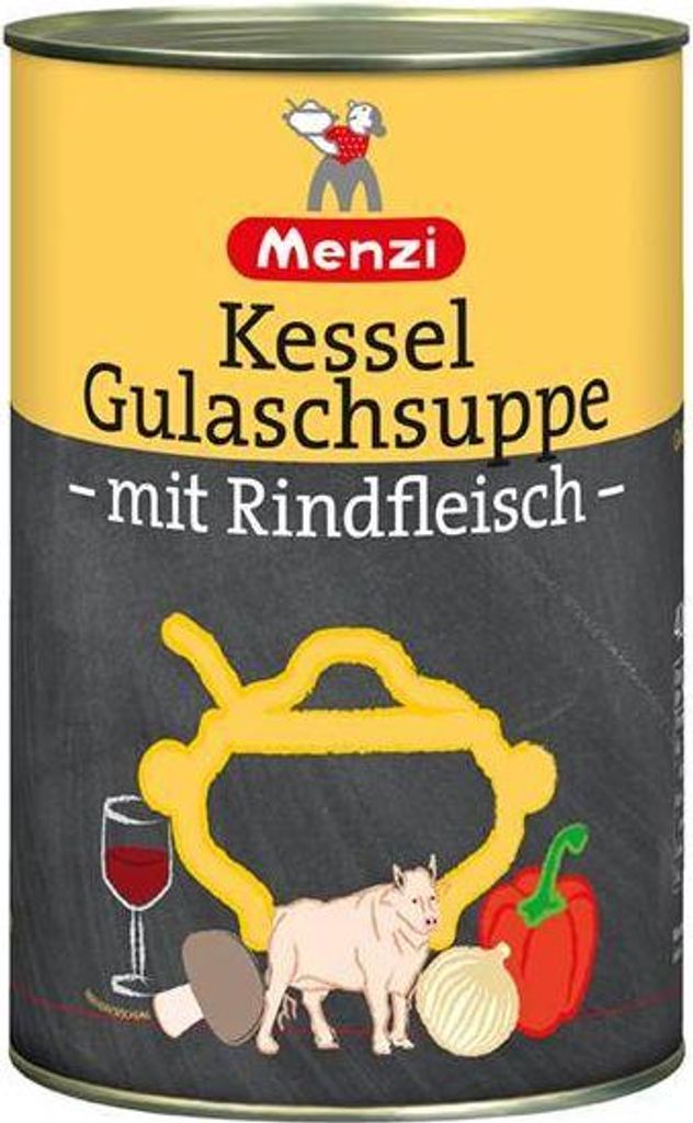 Menzi Kessel Gulasch 4200 G Dose Tafelfertig Proteinreich Produktbild 