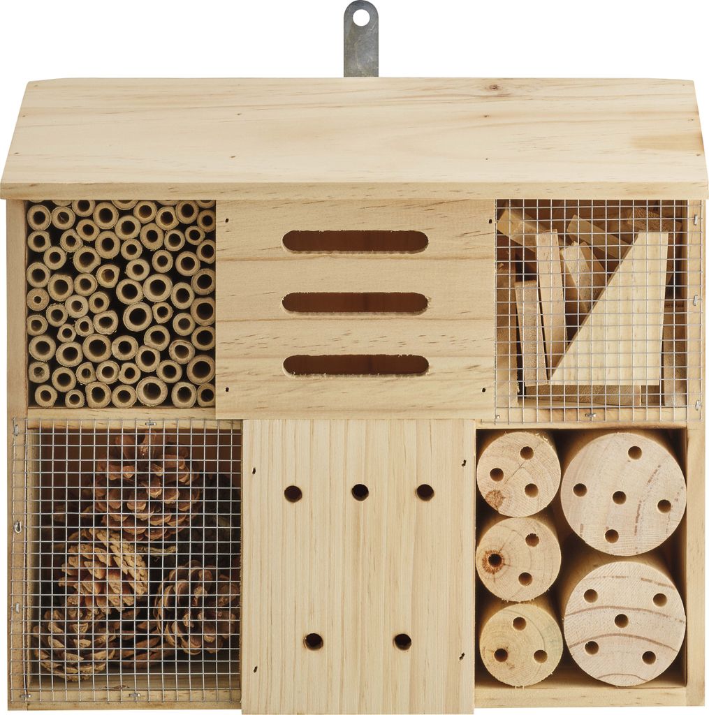 SBS Insektenhotel Quadratisch 6 Kammern Holz / Nistkasten Produktbild 