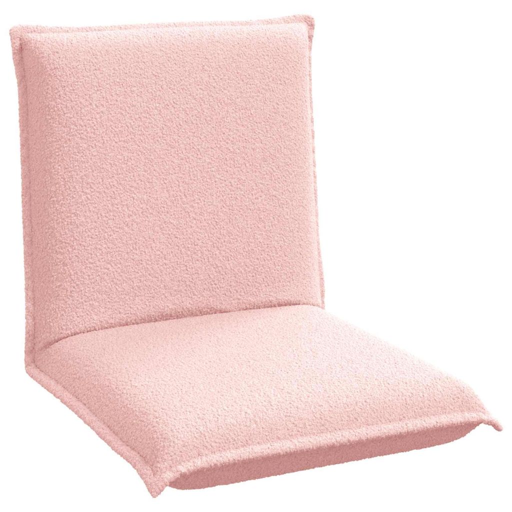 Eleganten-Stil Bodenstuhl 1 pc - Relaxsessel 360° drehbar - Liegestuhl bis 150kg - Rosa 54x64x59 cm Schafstoff - Fernseh- & Relaxsessel - Möbel26