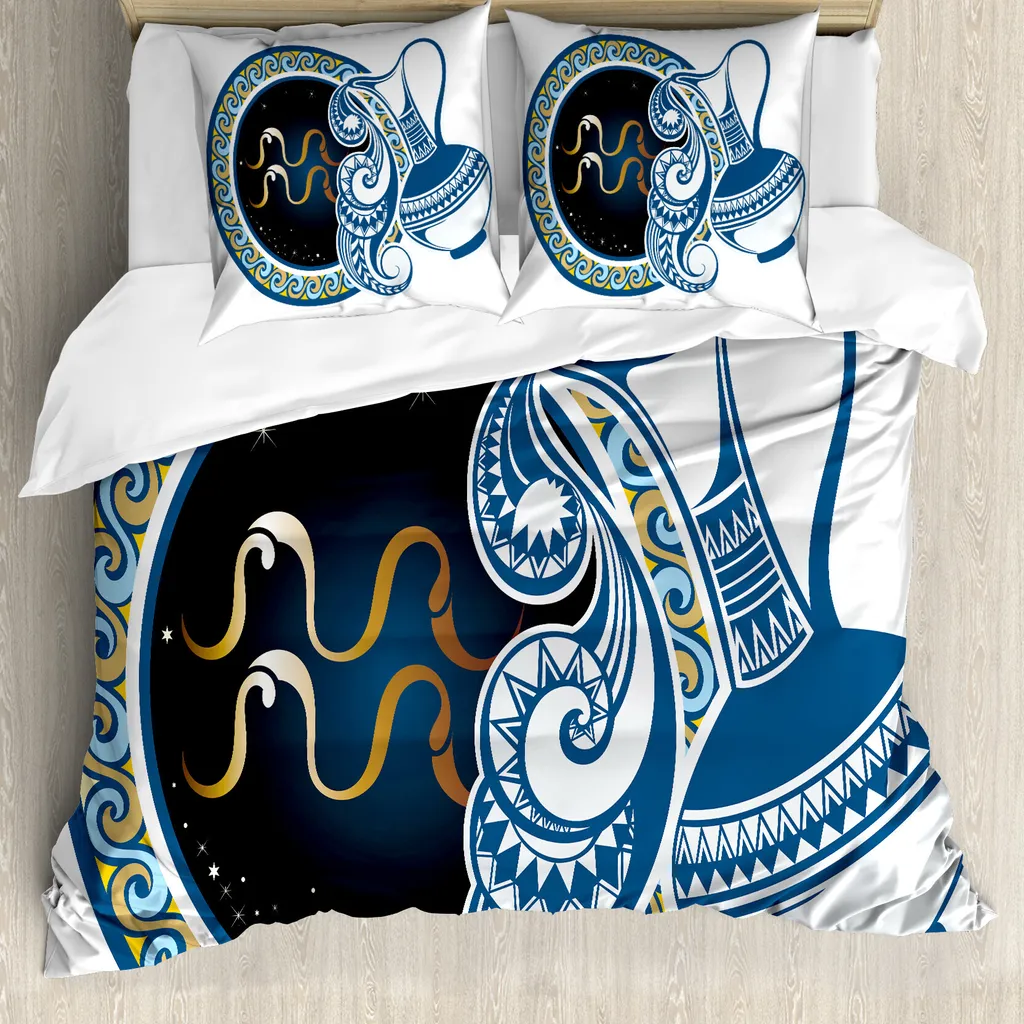 Copripiumino Zodiacale Acquario ABAKUHAUS 200x200 Antiacaro
