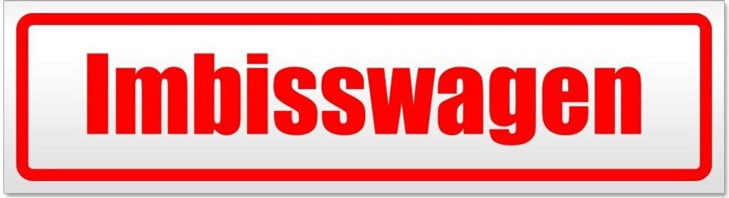Kiwistar - Autoaufkleber - Rot - 30 x 8 cm - Imbisswagen - Hinweis Aufkleber Sticker für Auto, Kfz, Fahrrad, PKW, LKW