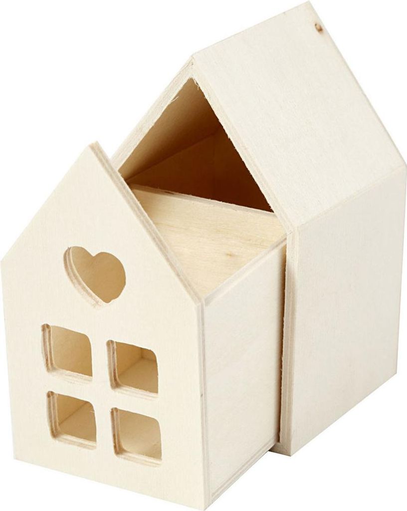 Maison en bois avec tiroir, 10.8cm Image du produit 