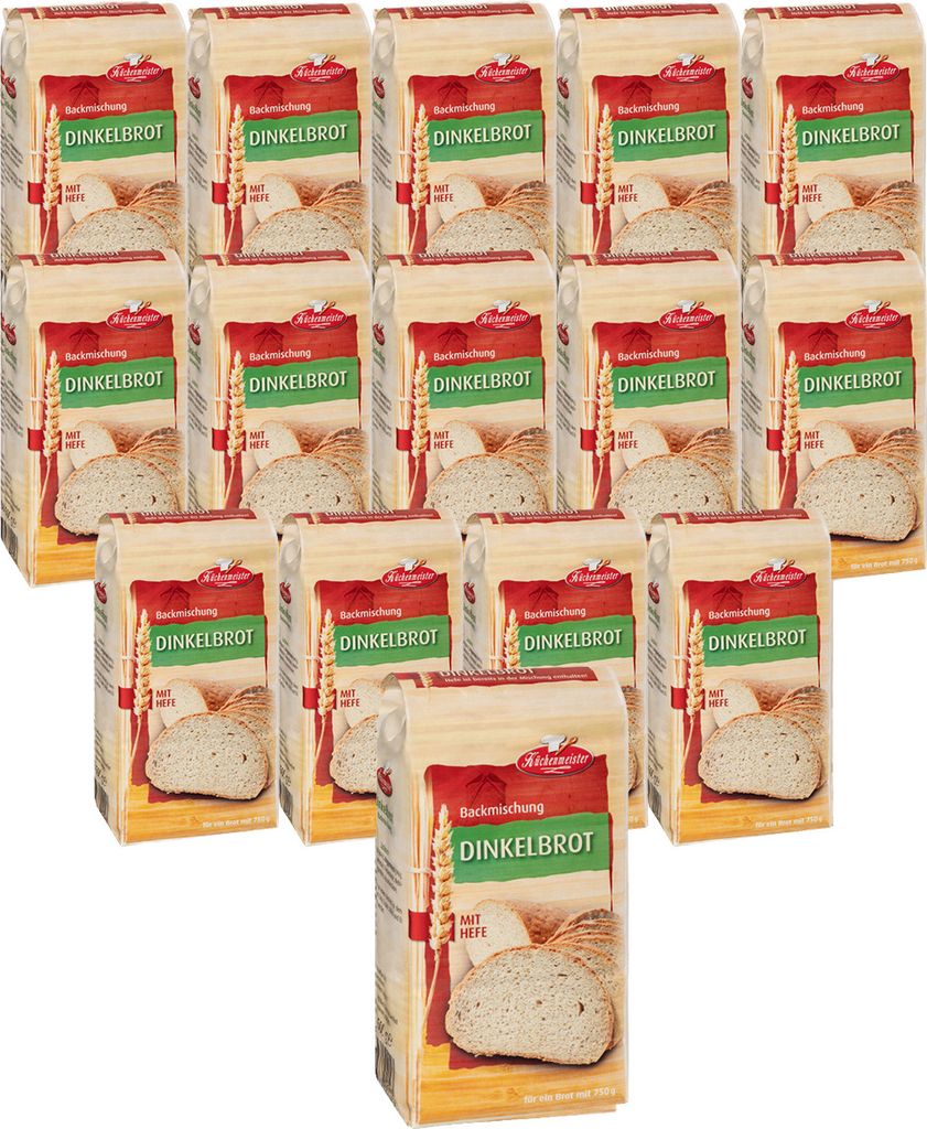 BIELMEIER Brotbackmischung Dinkelbrot 15 Stück á 500 g Küchenmeister