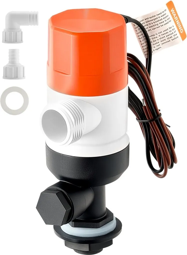 Pompe d'aération 12V 800GPH à 2 entrées pour vivier de bateau pêche