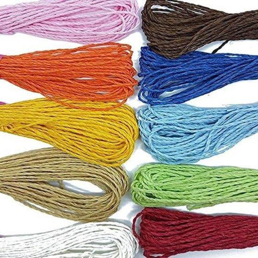 Kunststoff-Netzmasche - Dekorationsfaden - Bastelartikel - Ökologischer Faden Look - 10 Meter - Marigold Gelb