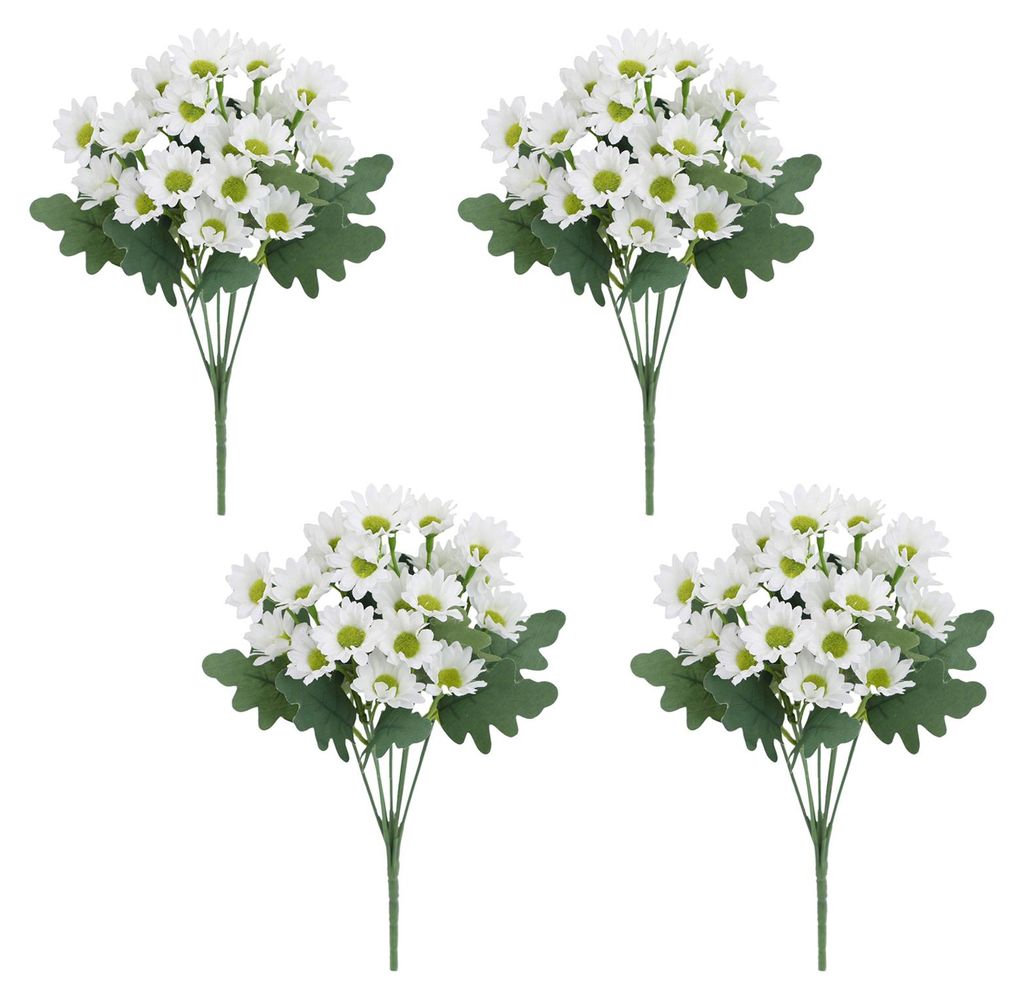 Künstliche Chrysanthemen, realistische Kunst-Gänseblümchen mit biegsamen Stielen, UV-beständig, Herbstblumen für die Herbstdekoration im Haus,...