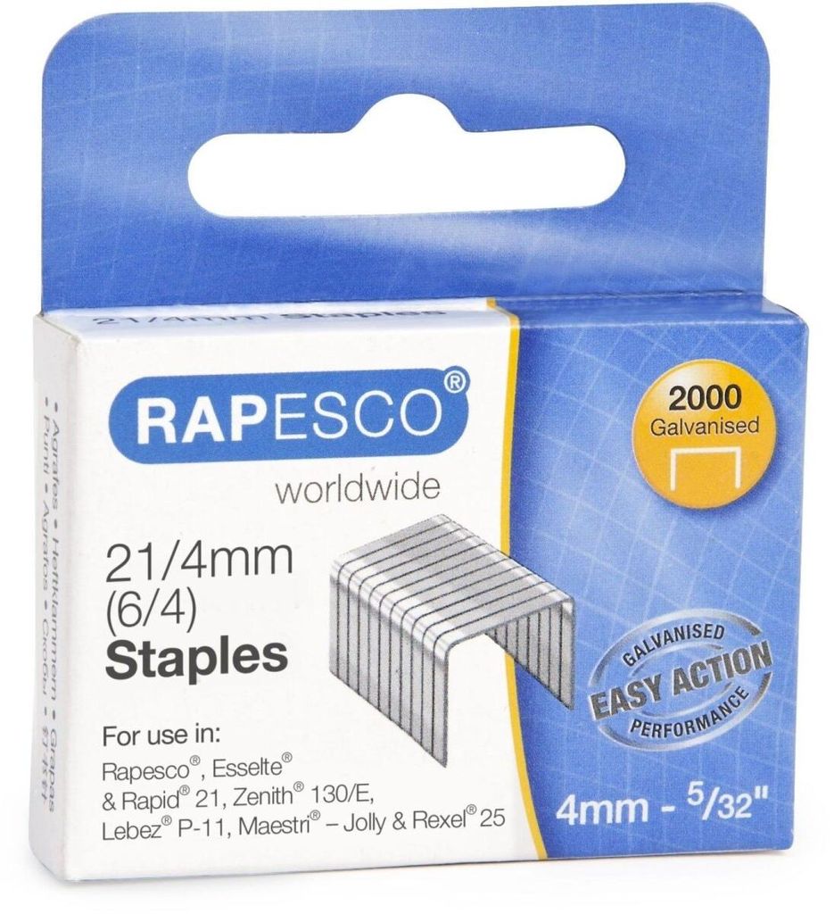 RAPESCO  1367 RAPESCO Heftklammern 21/4 mm, verzinkt, 2.000 Immagine del prodotto 