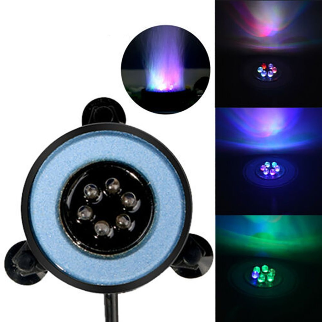 LED Aquarium Beleuchtung, Luft Stein Blasen Licht Bunte Lampen Aquarium Bubble Light für Aquarium Pool Teich