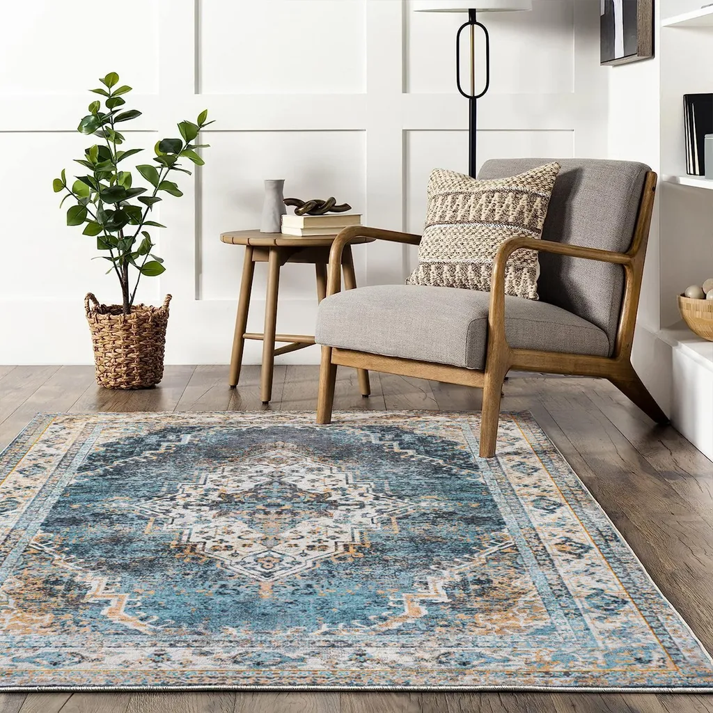 Tapis Design 2 Bleu 180x260 cm - Solution Tapis Décoratif Salon