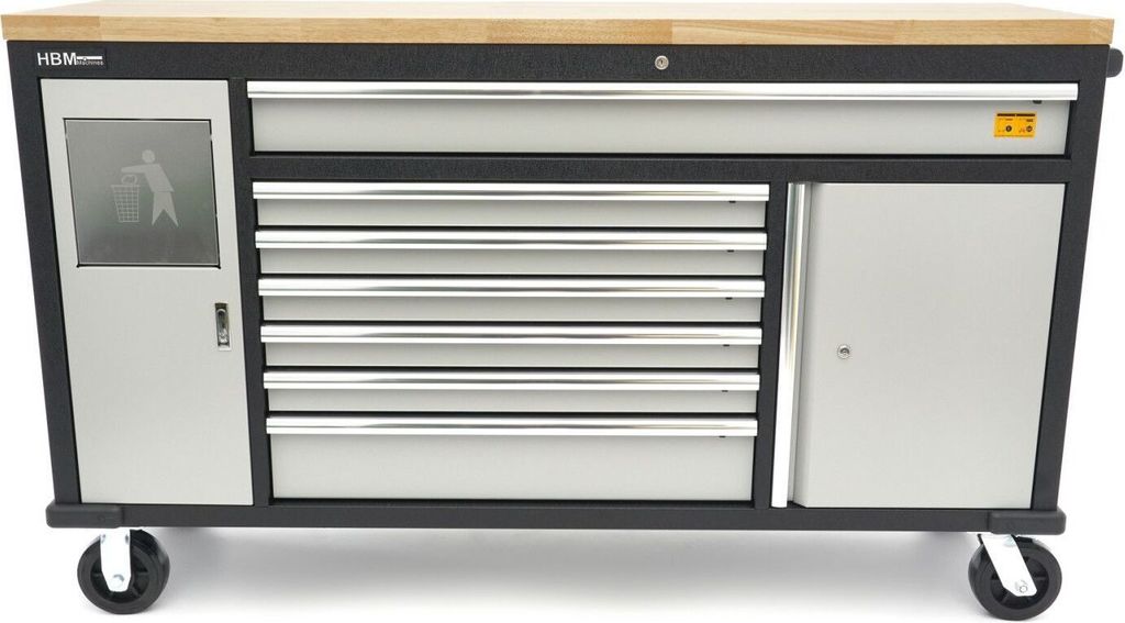 Mobile Werkbank 168x46x104cm Werkzeugwagen Werkstattwagen Werkstatt