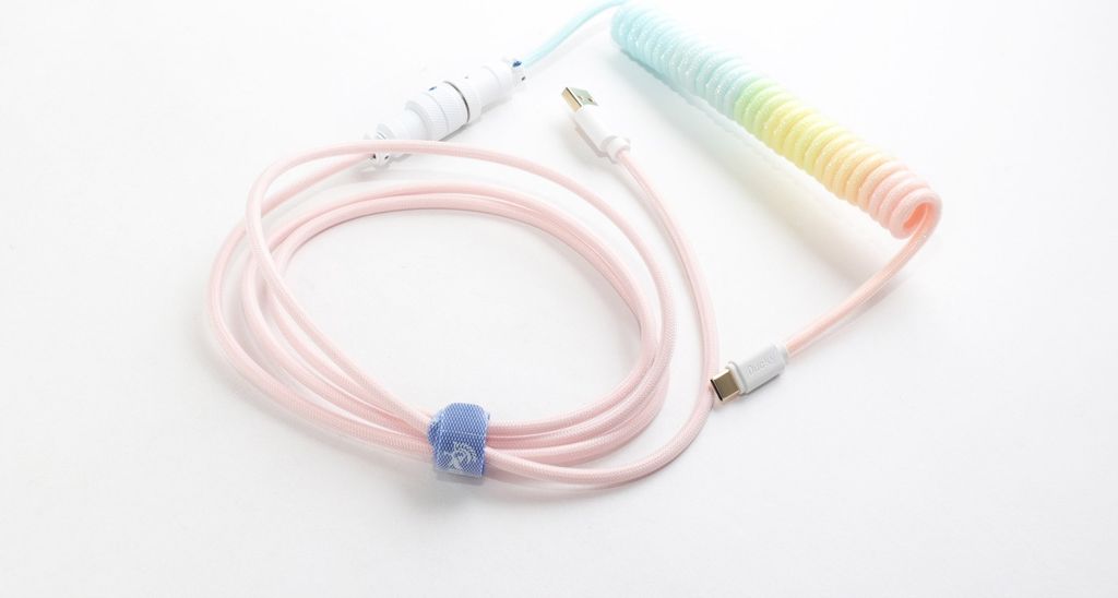 Ducky Premicord Baumwolle Candy Coiled Cable USB Typ C auf A