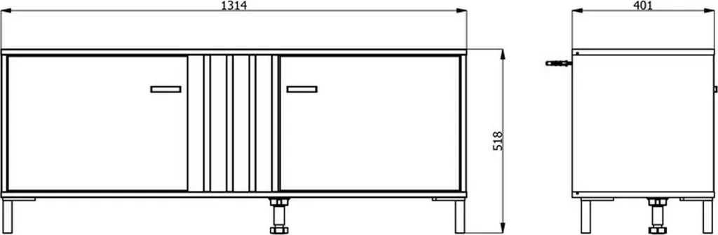 Support TV 132cm pour Salon Moderne - Meuble Forte Chêne Marron Robuste - 5