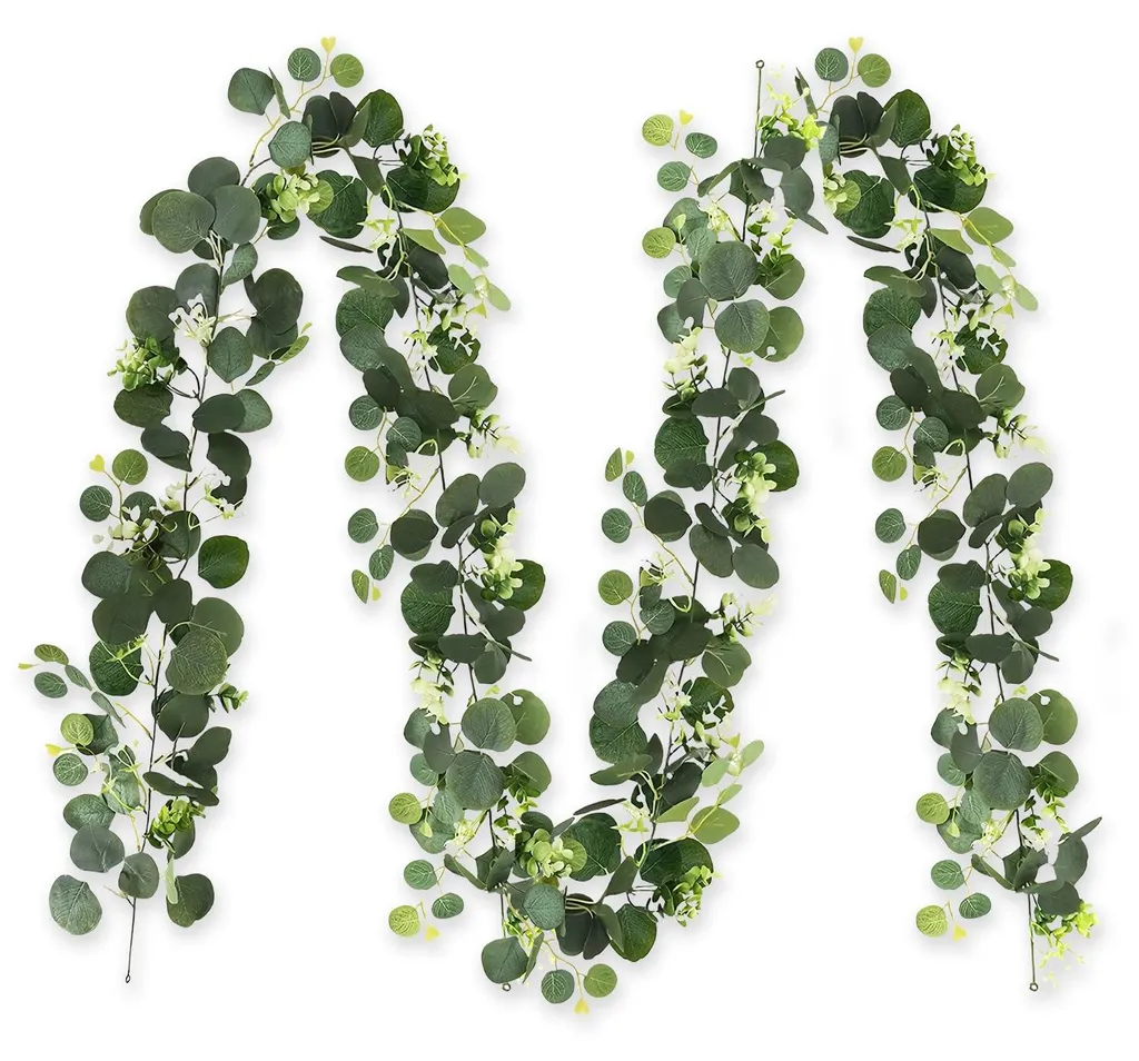 Couronnes végétales d'eucalyptus synthétique pour décoration de table