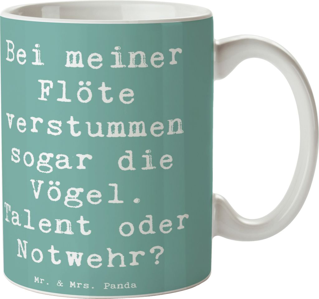 Mr. & Mrs. Panda Tasse Spruch Besondere Flöte - Meeresbrise - Geschenk, Instrument, Musik, Musiker, Humor, Pott, Kaffeetasse, Kaffeebecher, Flöte...