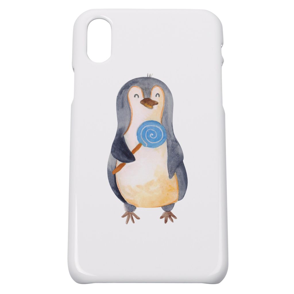 Mr. & Mrs. Panda Iphone 10 Handyhülle Pinguin Lolli - Weiß - Geschenk, X, Ganove, Handy, Hülle, Heißhunger, Blödsinn, Cover, Süßigkeiten, Na...