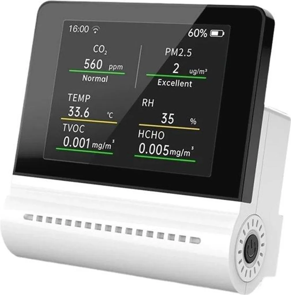 Moniteur de Qualité de l'Air avec Détecteur de Gaz et PM2.5 - Série AirSûr