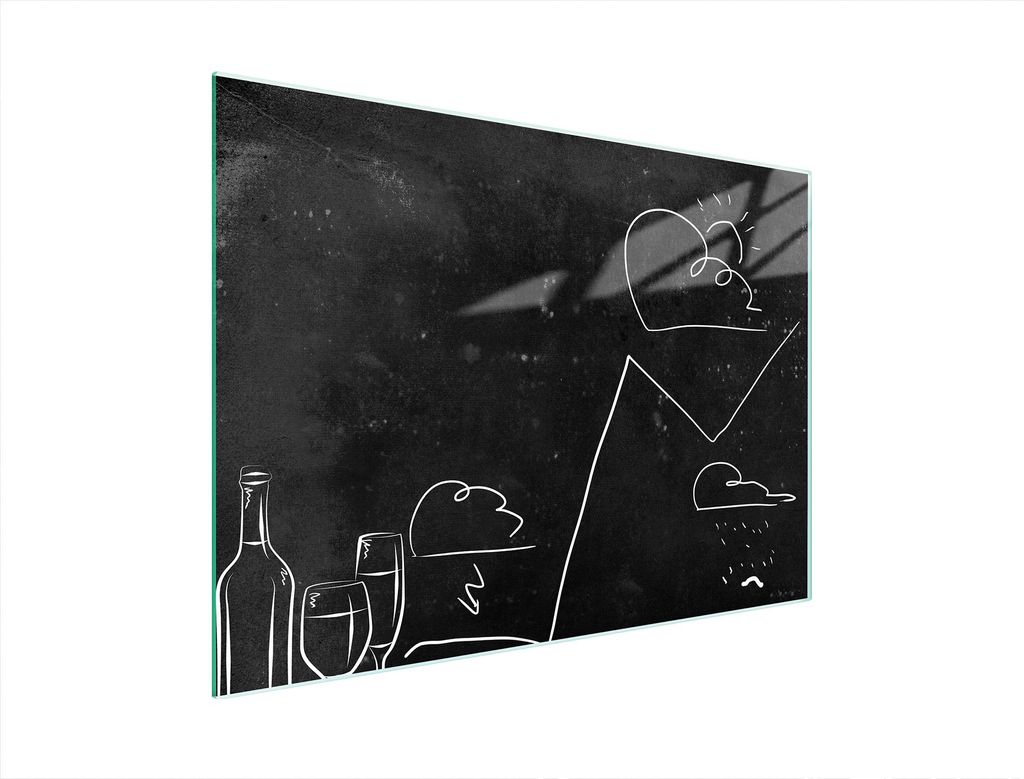 Glasschneidebrett 40x30 Schwarz