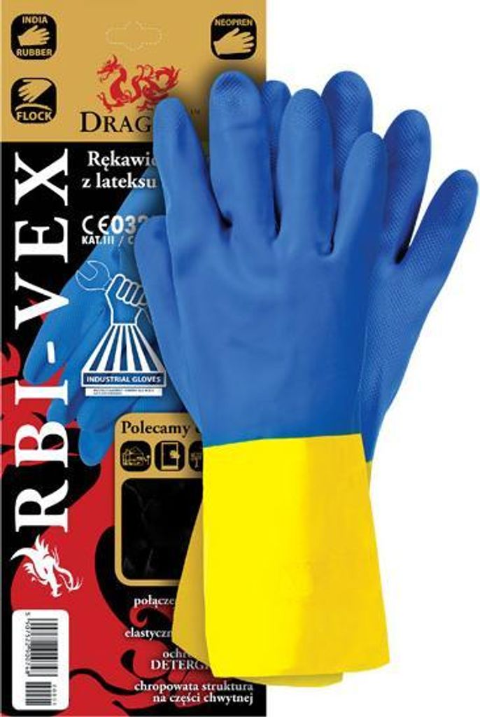 Rbi-vex rękawice en374-3 kla kauczuk neopropen _10 Zdjęcie produktu 