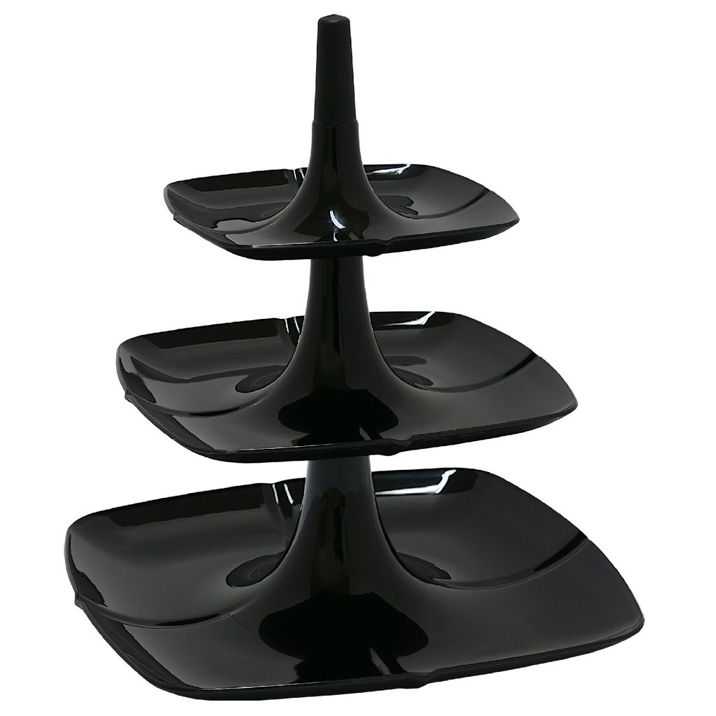 Relaxdays 4 X Etagere Mit 3 Etagen, Schiefer, Kuche Produktbild-Vorschau 10