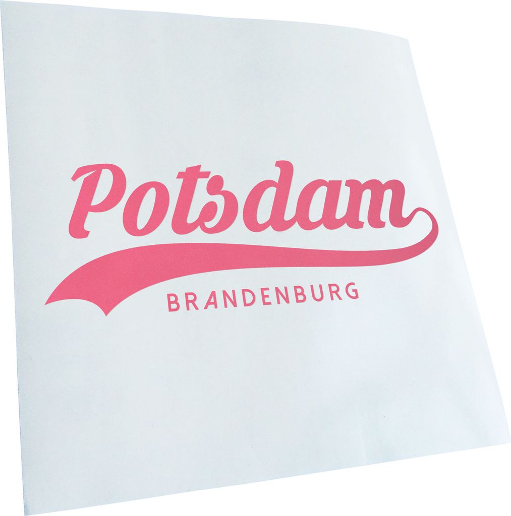 Kiwistar - Autoaufkleber - Potsdam Brandenburg - Hellrosa - 24x8cm - Aufkleber für Auto, Laptop, Fahrrad, LKW, Motorrad mehrfarbig JDM Decal Racing