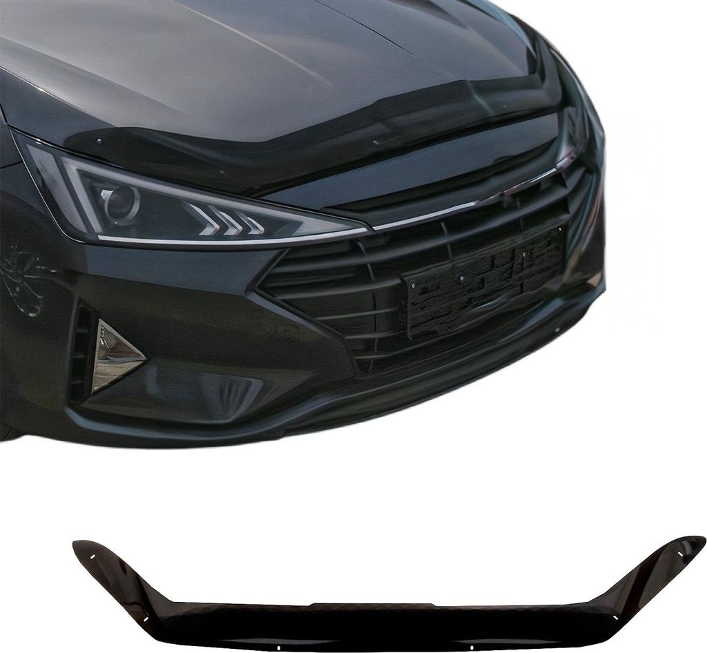 Motorhaube Deflektor Insektenschutz für Hyundai Elantra 2018-2021 Dunkel