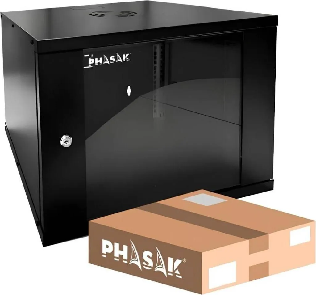 Baie de brassage Phasak PHO2009D 19" - Rack métal noir résistant