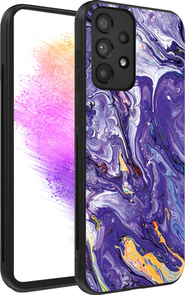 Custodia Samsung A73 5G Marmo Oro Viola | Cover TPU Smartphonica