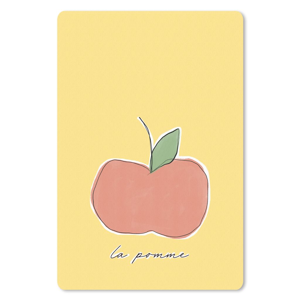 MuchoWow Mauspad Mousepad Pfirsich - Obst - Gelb - Orange 18x27 cm - Mousepads - Maus Mat - Pad - Mausunterlage
