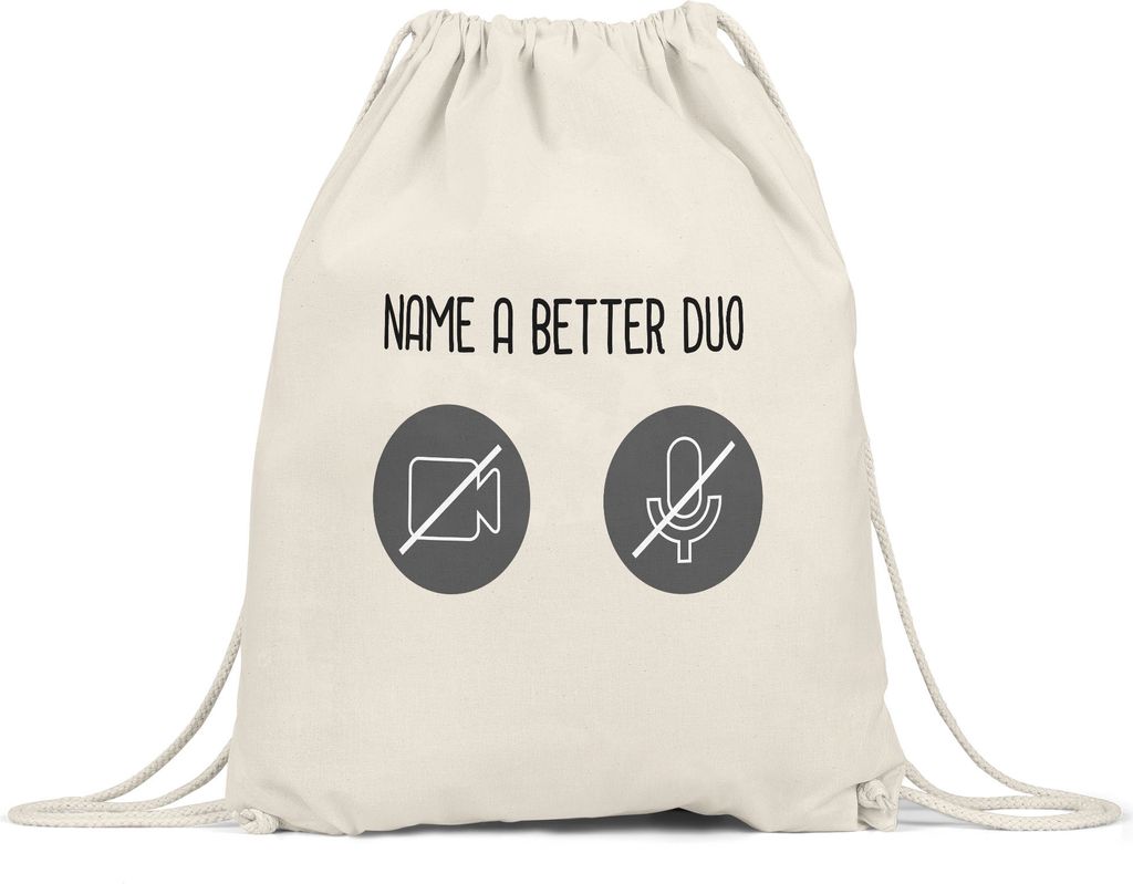 Name A Better Duo Turnbeutel Gymsack Mikrofon Webcam Videokonferenz Lautsprecher Internetverbindung Kamera Mikro Homeoffice