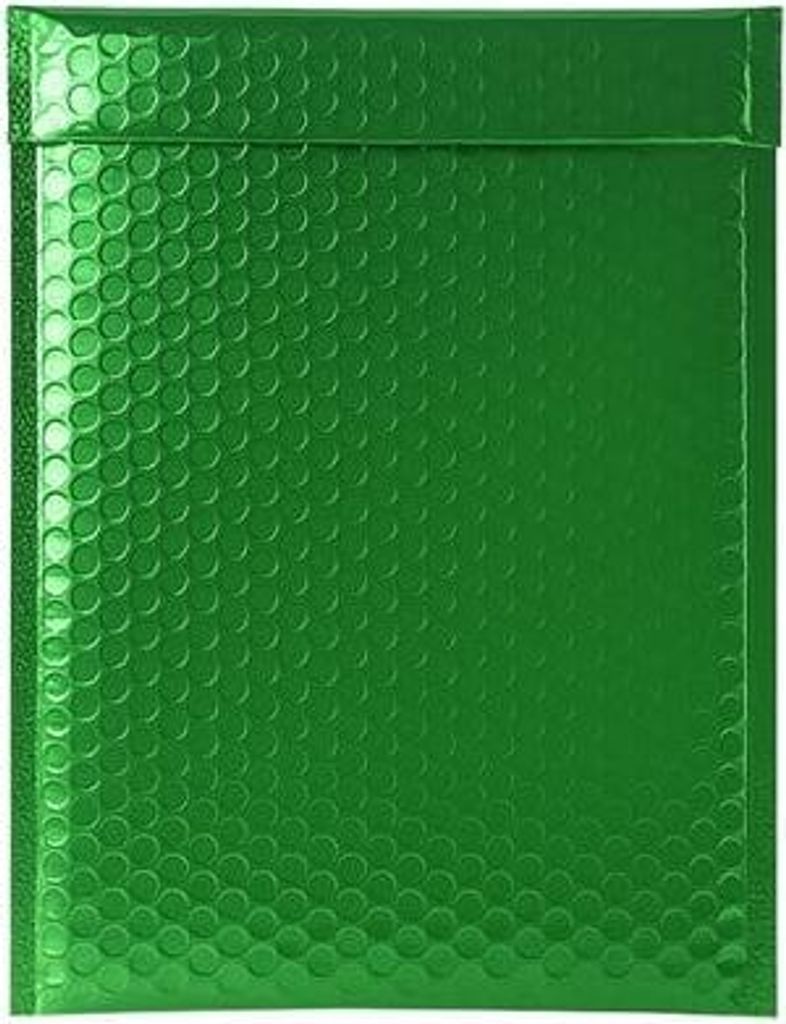Luftpolsterfolie Versandtasche, metallisch, 320 x 450 mm, grün