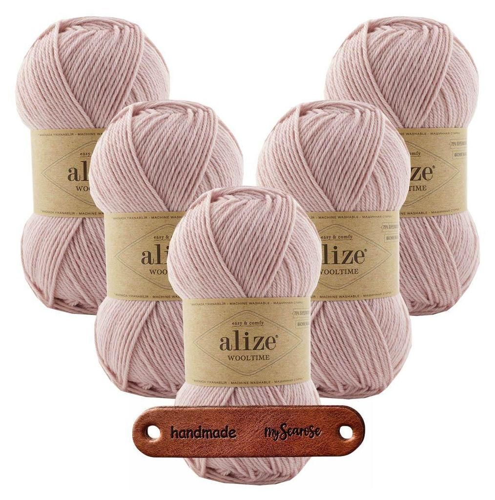 5 x ALIZE WOOLTIME 161 Powder mit Label Produktbild 
