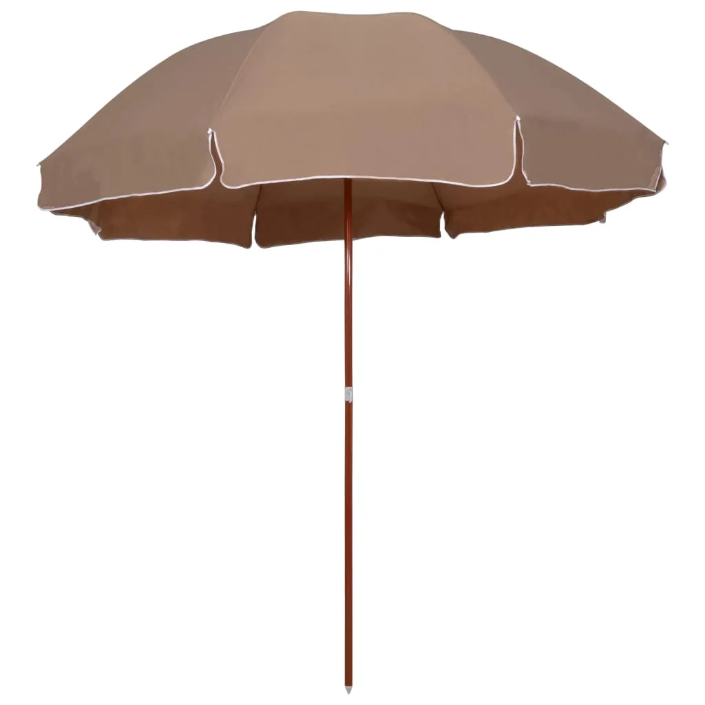 Parasol 300 cm Taupe pour Terrasse et Jardin - The Living Store Acier