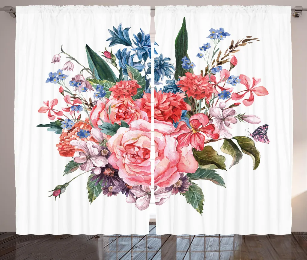 ABAKUHAUS Tenda Rustica Floreale 280x225 cm - Arredo Country Chic Vivo