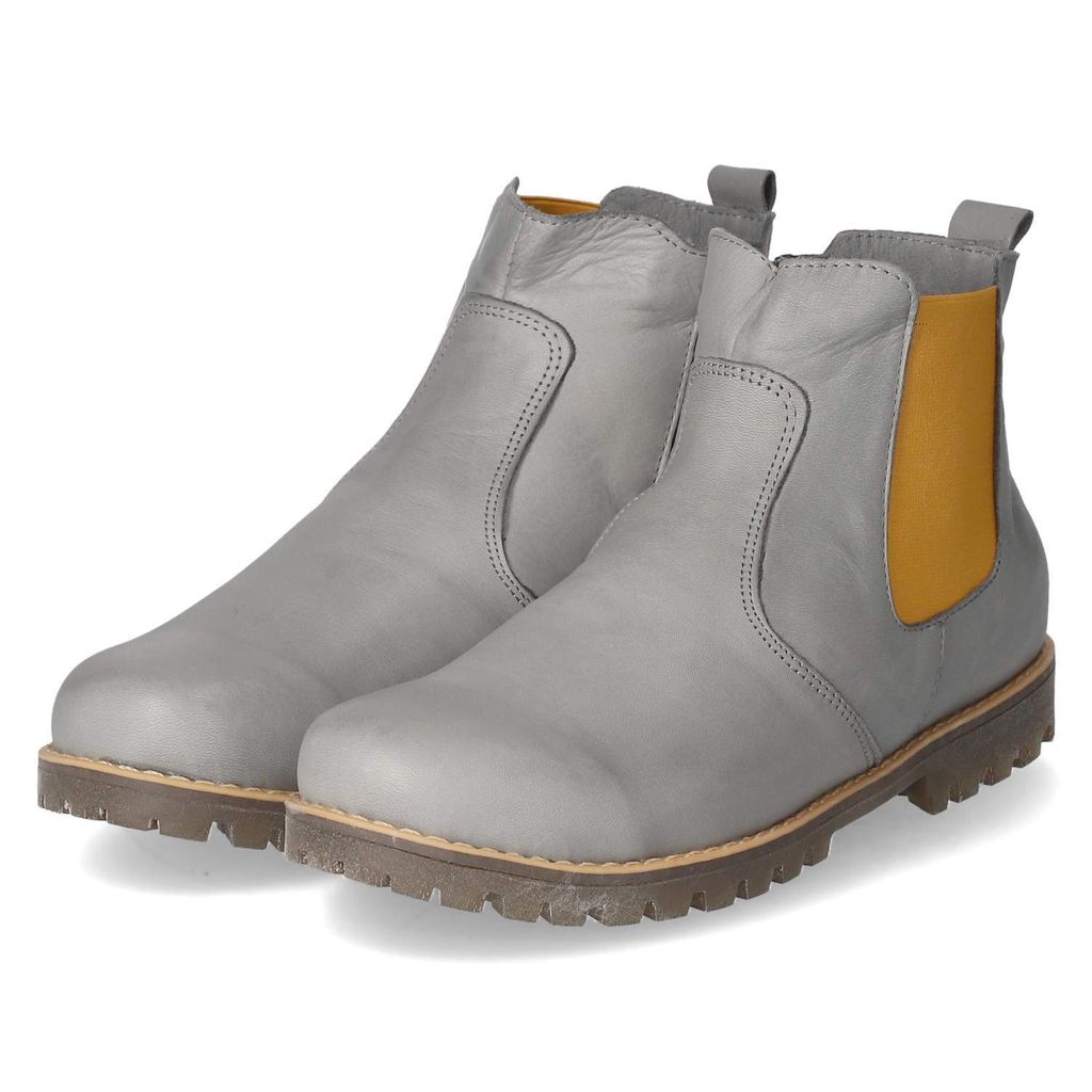 Andrea Conti Damen Chelsea Boots/ Stiefeletten Grau Glattleder Größe: 42