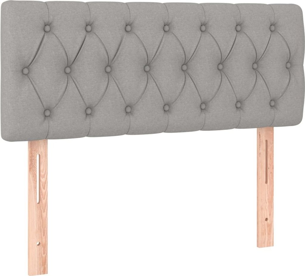 vidaXL Kopfteil Hellgrau 100x7x78/88 cm Stoff