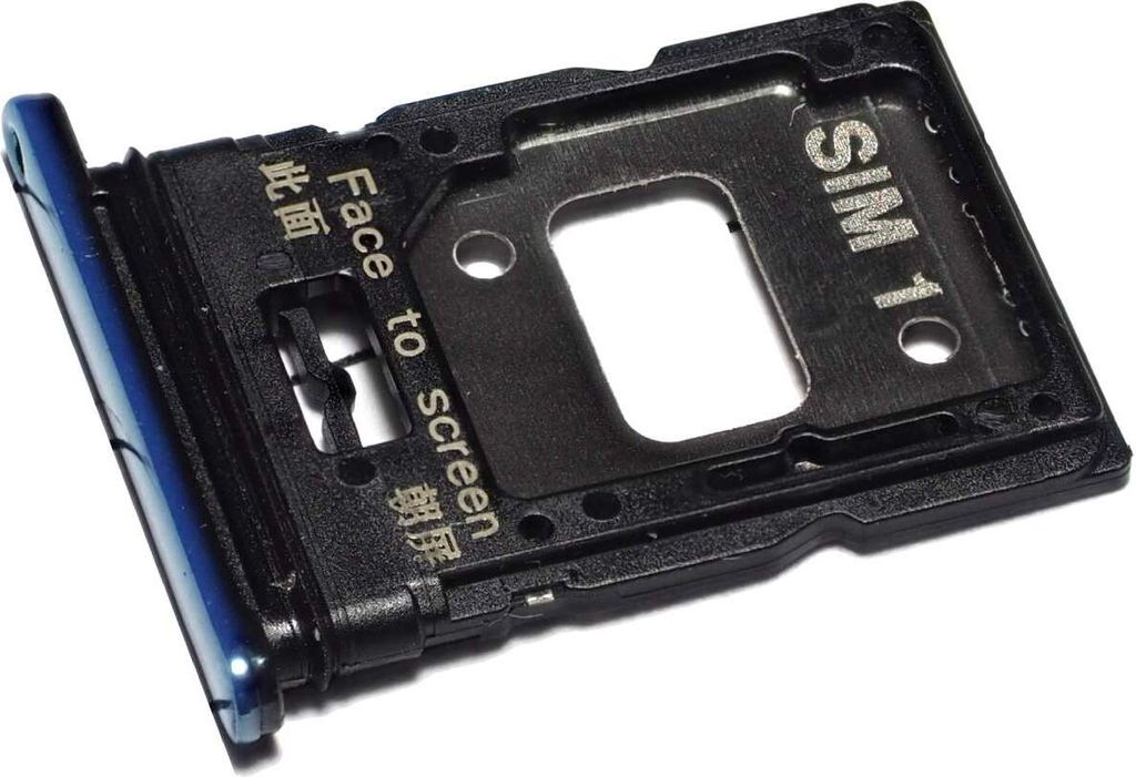 Simkartenhalter passend für Xiaomi 11 Lite 5G NE + micro-SD Kartenfach, Originalersatz, Blau