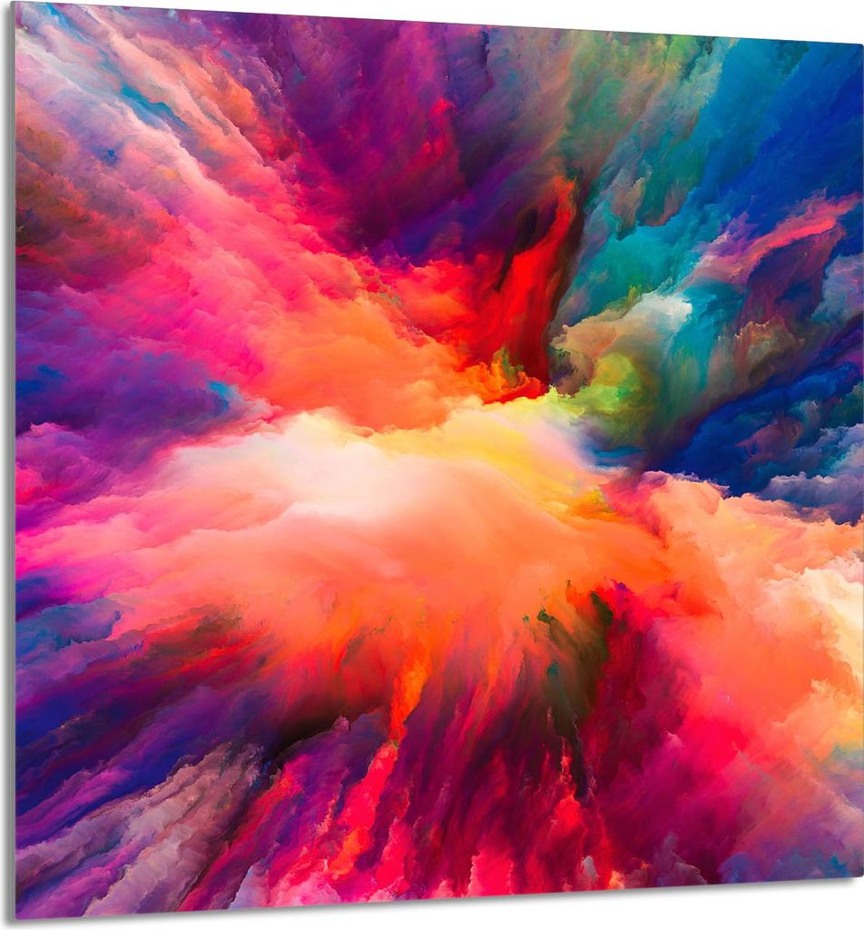 GLASPLATTE FÜR KÜCHE 60x65 Bunt