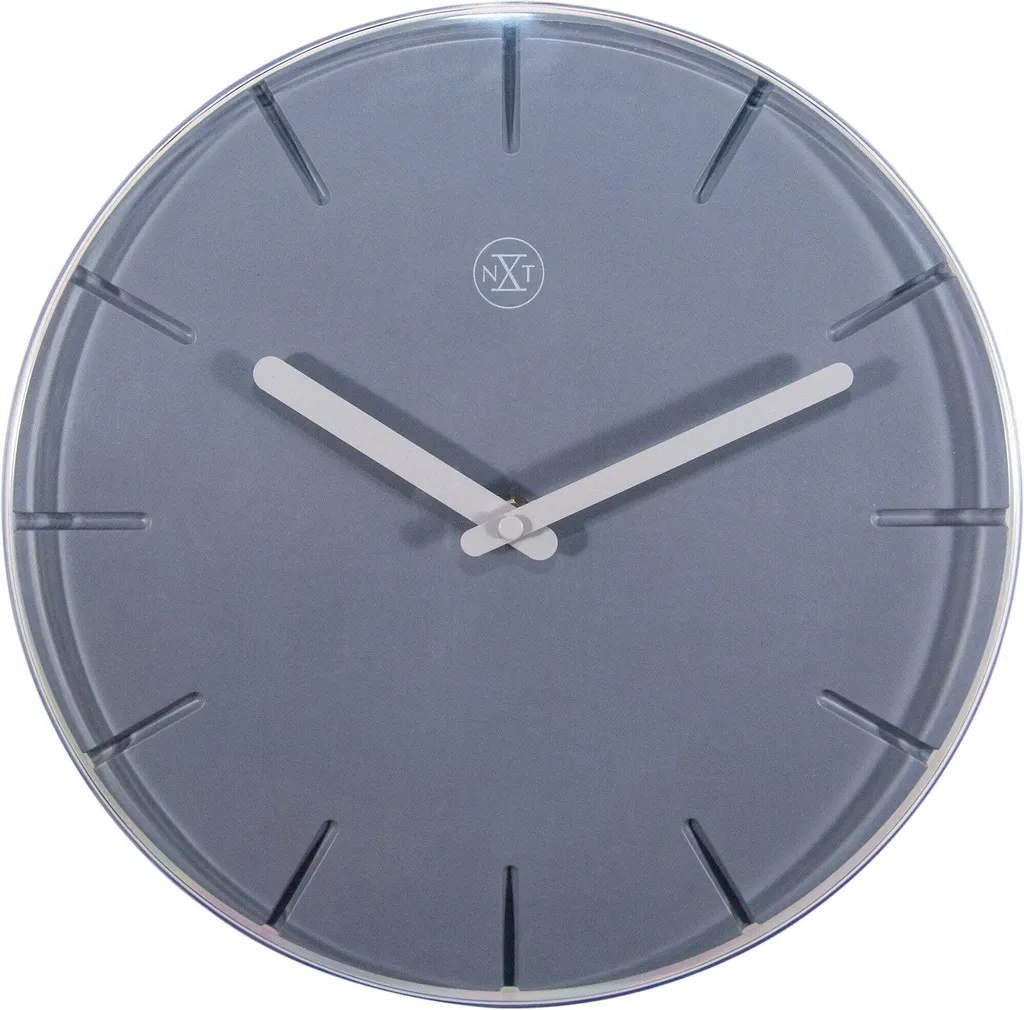 nXt 7341GS Sweet Horloge Murale Grise 29,5cm - Design Verre et Style Moderne